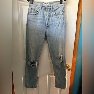 AGOLDE Riley high rise crop jeans. Size 23